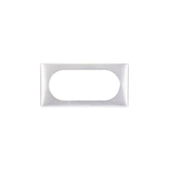 Legrand - Plaque double Alu Snake 4/5 modules 2 postes finition métal Céliane 068725