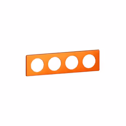 LEGRAND Céliane Plaque Métal 4 postes Orange snake Cette plaque orange snake donne vie à vos murs. Cette plaque de finition s ...