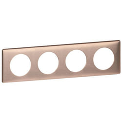 plaque legrand céliane 4 postes copper