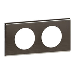 LEGRAND Celiane Plaque de finition 2 postes noir nickel