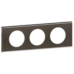 LEGRAND Celiane Plaque de finition 3 postes noir nickel
