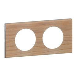 LEGRAND Celiane Plaque de finition 2 postes chêne blanchi