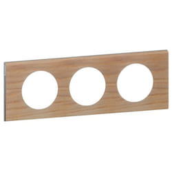 LEGRAND Celiane Plaque de finition 3 postes chêne blanchi