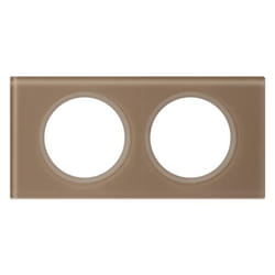 LEGRAND Celiane Plaque de finition 2 postes verre moka