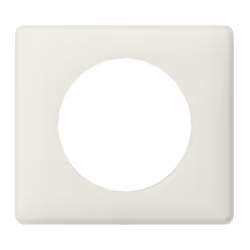 Plaque Céliane 1 poste finition poudré craie, thermoplastique, IP20, à clipser