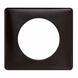 Plaque 1 poste Legrand Céliane, métal carbone 90x82 mm, fixation à clipser