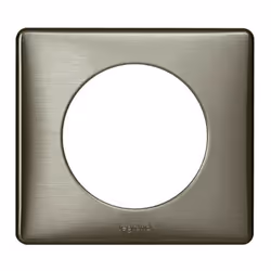 Plaque 1 poste Legrand Céliane, métal finition tungstène, 90x82 mm, fixation à clipser