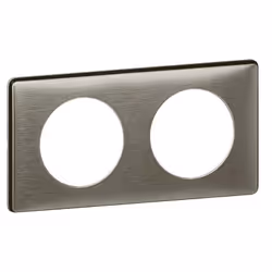 Plaque LEGRAND Céliane 2 postes- Métal Tungstène Avec le système de plaques Céliane, changez facilement le design, tout en co ...