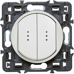 LEGRAND Celiane Double interrupteur va et vient à voyants lumineux à encastrer composable blanc