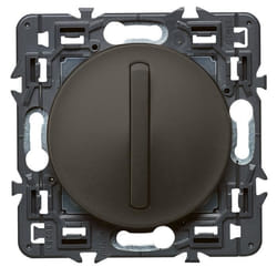 LEGRAND Celiane Interrupteur va et vient à touche étroite silencieux 6A à encastrer composable graphite