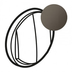 Enjoliveur large Céliane double interrupteur vaetvient ou poussoir  graphite