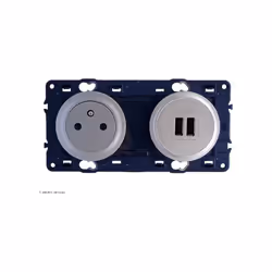 Caractéristiques de la prise de courant et double chargeur USB Céliane Prise de courant et double chargeur USB de la gamme Cé ...