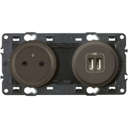 Legrand - prise de courant surface + chargeur usb précâblée céliane enjo graphite 099538