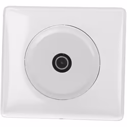 Prise télévision blanche.Montage encastré ou en saillie, par vis seulement.Fourni avec sa plaque de finition. Faites votre ch ...