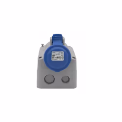 Embase SUPERCOMPACT 16A 2 pôles+terre 250V IP44. Prises murales en saillie - Deux angles de montage possibles, 5 ou 25°, selo ...