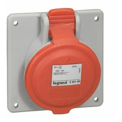 555188 Socle carré 16A 3P + tt 415V IP44 - Legrand