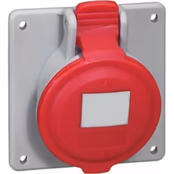 Embase carrée 32A 3 pôles+terre 415V IP44. Socles pour panneaux à entraxe unifié Ils peuvent être fixés sur des façades plein ...