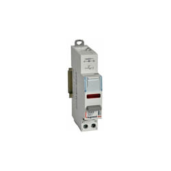 Legrand - Inter poussoir modulaire double fonction contact 1NF + voyant led rouge 110V à 400V - 1 module