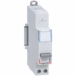 Poussoir modulaire simple fonction contact 1NO 1 module LEGRAND 412908 Poussoir modulaire simple fonction 20A 250V Contact 1  ...