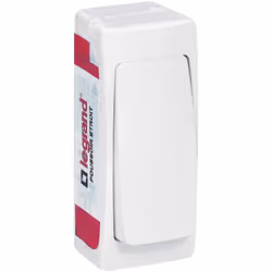 Le poussoir version étroite Appareillage Saillie finition blanc de Legrand est idéal pour la rénovation pour une fixation en  ...