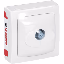 La prise TV type F à visser Appareillage Saillie finition blanc de Legrand est idéale pour la rénovation pour une fixation en ...