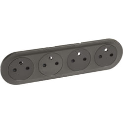 Legrand - enjoliveur prise precablee 4X2P+T graphite celiane 067925