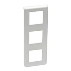 Legrand - Plaque 3 postes Verticaux Mosaic Alu