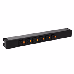 Legrand 646807, Basique, 1U, Monophasé, verticale, Aluminium, Noir
