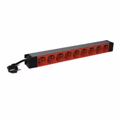 Legrand 646811, Basique, 1U, Monophasé, horizontale/verticale, Aluminium, Noir, Rouge
