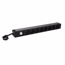 Legrand 646823, 1U, Aluminium, Noir, 8 sortie(s) CA, Coupleur C13, Coupleur C19, 3 m
