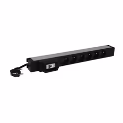 Legrand 646830, Basique, 1U, Monophasé, horizontale/verticale, Aluminium, Noir