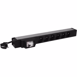PDU avec disjoncteur différentiel 19pouces 1U LCS³ avec 6 prises 2P+T et cordon d'alimentation 3m avec fiche 2P+T 16A LEGRAND ...