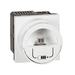 Chargeur USB - LEGRAND - Mosaic - Compatible tous supports - Avec plaque de finition et support