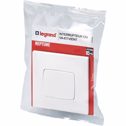 Description générale Interrupteur va-et-vient 10A Neptune de la marque Legrand, en blanc, est une solution monobloc simple et ...