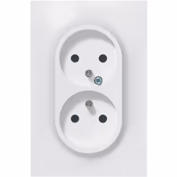 La double prise de courant avec terre Neptune, en finition blanche, est une solution monobloc robuste et pratique, parfaiteme ...