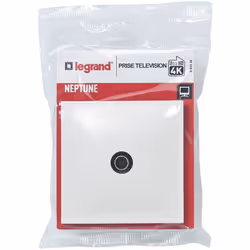 La prise TV simple Neptune de Legrand, en blanc, est conçue pour recevoir les signaux TNT et Ultra Haute Définition. Facile à ...