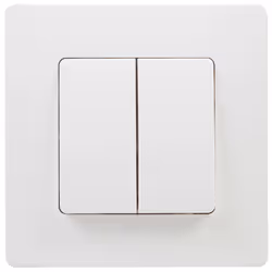Interrupteur double NL BL Monoblock - Fabriqué en ABS et plastique avec finition brillante - Pour installation dans des prise ...