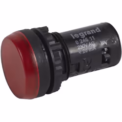 VOYANT MONO 230V ROUGE LEGRAND 024611 Legrand -Osmoz complet -voyant monobloc -LED intégrée -rouge -230 V alternatif