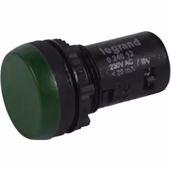 VOYANT MONO 230V VERT LEGRAND 024612Legrand -Osmoz complet -voyant monobloc -LED intégrée -vert -230 V alternatif