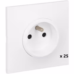 La prise de courant avec terre Neptune, en finition blanche, est une solution monobloc simple, robuste et sécurisée, idéale p ...