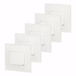 Lot de 5 interrupteurs, idéal pour la rénovation. L'interrupteur va-et-vient Neptune est livré avec des griffes facilitant la ...