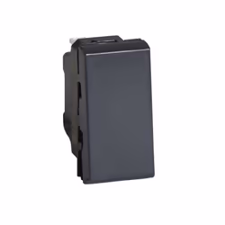 Interrupteur - LEGRAND - MOSAIC POUSSOIR 6A 1 MODULE - Anthracite - A encastrer - Filaire