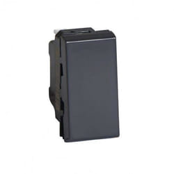Interrupteur - LEGRAND - MOSAIC POUSSOIR 6A 1 MODULE - Anthracite - A encastrer - Filaire
