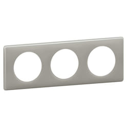 Plaque Céliane Memories Gris Perle - 3 postes - 066603 - Legrand