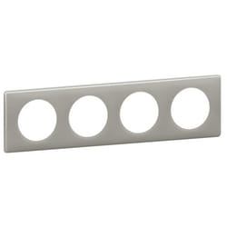 Plaque Céliane Memories Gris Perle - 4 postes - 066604 - Legrand