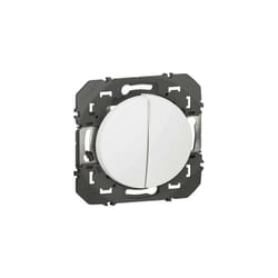 Poussoir double DOOXIE 6A finition blanc - LEGRAND - 600008
