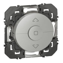 Commande de volets roulants Dooxie 6A - 250V - Finition alu - 600121 - Legrand