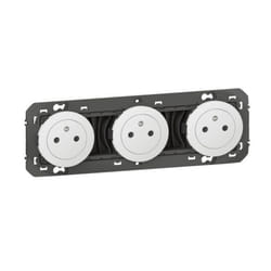 Triple prise de courant 2P+T Surface précâblée 16A Dooxie - Blanc - 600333 - Legrand