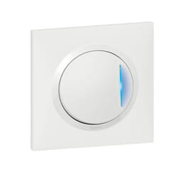 Interrupteur avec voyant témoin complet Dooxie One 10AX 250V~ - Blanc - 600710 - Legrand