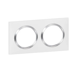 Plaque 2P blanc chrome Dooxie